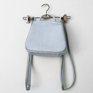 00s Leather Mini BACKPACK by Steven Alan Baby Blue Convertible Straps, Clearance